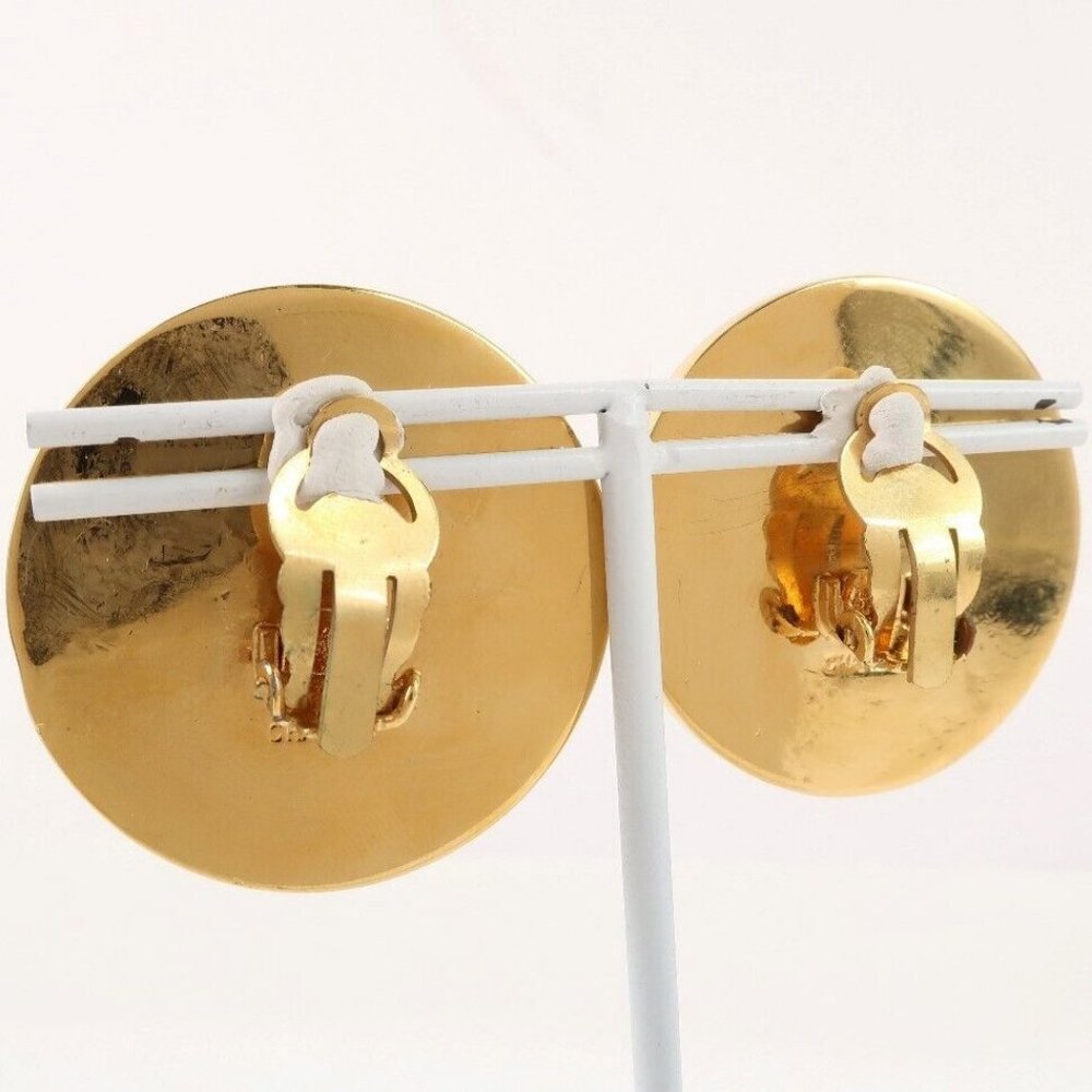 CHANEL COCO Mark Earring black Plated Gold Women - Picture 3 of 6